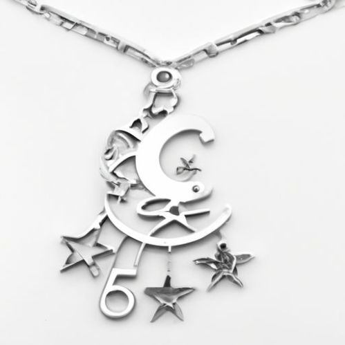 Polished Laser Cut Stainless Steel women s925 sterling silver Necklace Fine Jewelry Charms Pendants Diy Fashion Constellatory Full