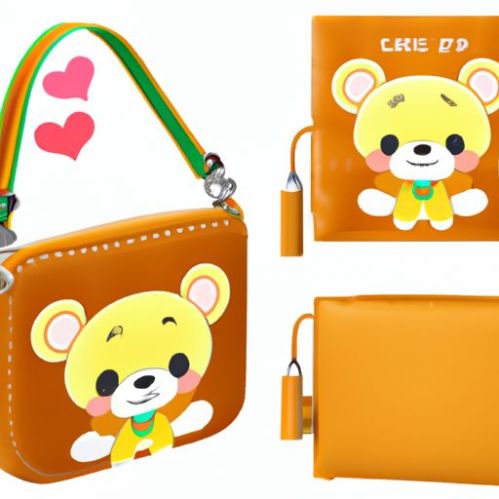 Cartoon Cute Little Bear Chest shoulder bags Bag for Boys and Girls Lightweight Canvas Zero Wallet Children's Crossbody Bag