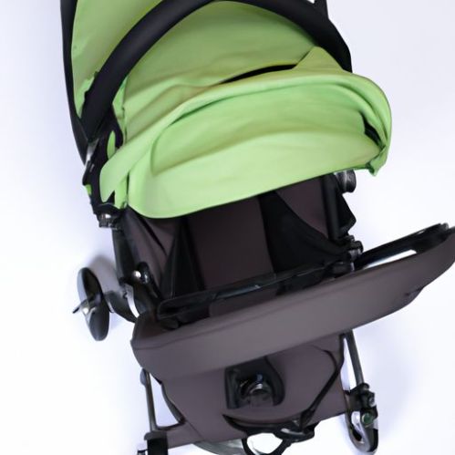 Cochecito de bebé portátil 3 en 1 verde, sistema de viaje portátil para recién nacido, protección solar, cochecito de bebé plegable con una mano, lujo de alta calidad