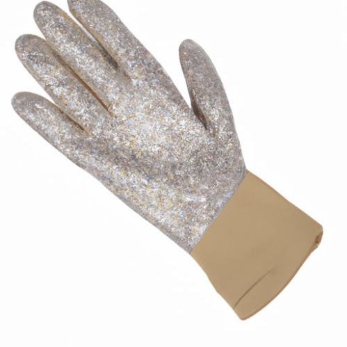 Sarung tangan wanita mode hangat penghangat tangan rajutan polos sarung tangan kasmir jari penuh panjang dengan payet setrika kustom kasmir jari penuh musim dingin