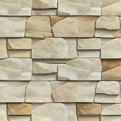 voor decoratie wandbekleding getrommelde kiezelsteen voor binnen- en buitenmuur stenen bekleding kalksteen tegels beige steentegel