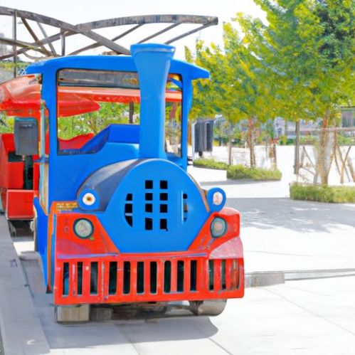 fabricante de viajes en tren, tren turístico para la venta en la plaza del parque, tranvía eléctrico diésel sin rieles para niños Yimiao