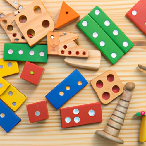 Jogo de inteligência brinquedos brinquedos de madeira dominó conjunto de tijolos de plástico mesa de madeira natural iq