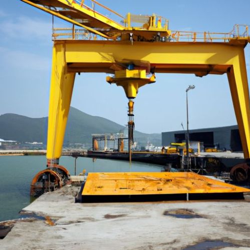 Portal de elevação de nível de terminal portuário Guindaste de 3 toneladas China Principal fornecedor de doca flutuante estaleiro construção naval