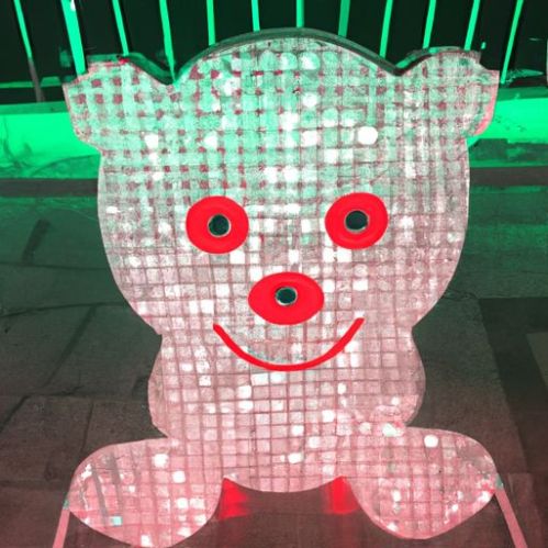 3D Bear Acrílico Motif LED Point Pixel Light para Natal para decoração de shopping center no atacado para uso externo