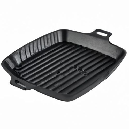 Cast Iron Bbq Steak And bbq grill pans Meat Griddle Grill Pan With Handle High Quality Square 24cm Pre-seasoned