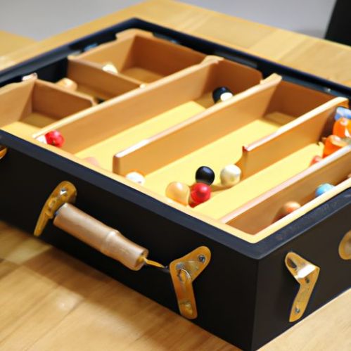 Đồ chơi bi da mini bằng gỗ bàn bi-a gấp bàn cờ trò chơi mô phỏng trong nhà trẻ em gia đình
