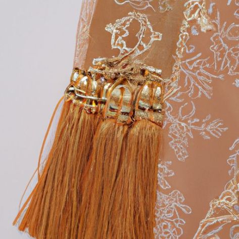 with crystal fringe tassel design in lace fabric for gold wuku 2022 applique patch