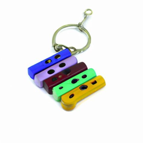 4-hole 8-tone mini harmonica wooden kazoo 5 color harmonica key chain Wholesale gift toy Harmonica keychain