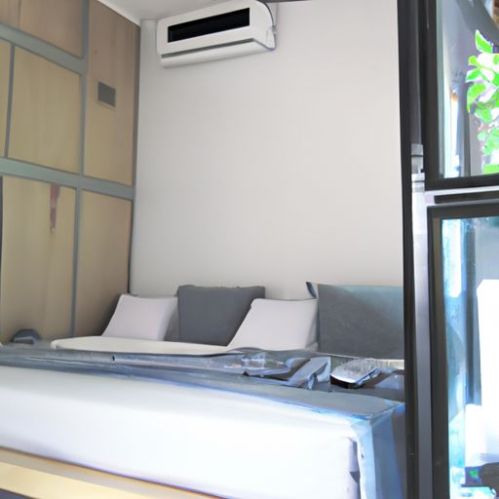 غرف نوم حديثة صينية 40 قدمًا مسطحة فاخرة للمعيشة منزل حاوية مع كهرباء بالطاقة الشمسية مبيعات ساخنة محمولة فاخرة عالية الجودة 3