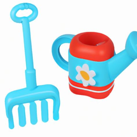 outdoor beach toys with Watering Can inflatable plastic beach and Rake 2021 New Design kids silicone 2PCS