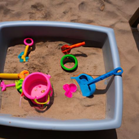 어린이를 위한 장난감 해변 모래와 물놀이 테이블 모래놀이 장난감 키즈 아웃도어 여름