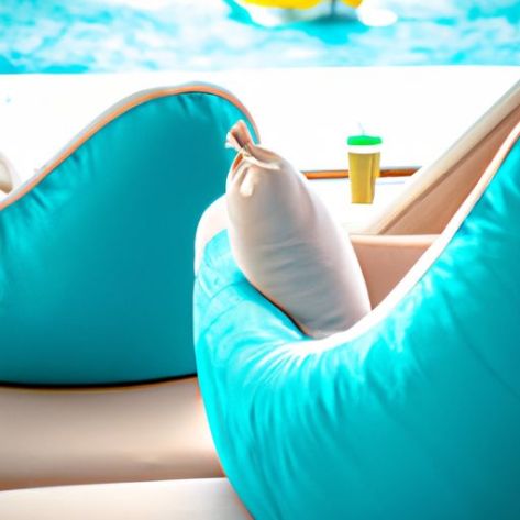 bardak tutuculu güneşlenme askısı ekipmanı ile dalga yüzen salon fasulye torbası sandalye havuzu havuz salonu şamandıra