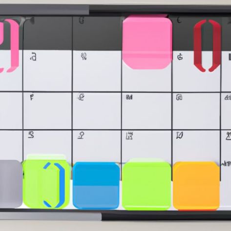 Stahlfarbe lackierter Stahl, magnetisches Whiteboard, magnetischer Kalender, Planer, Memo