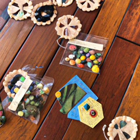 Portas-copos de materiais artesanais conjunto de bolsas de contas atividades de jardim de infância brinquedos de colagem venda quente faça você mesmo mosaico de bambu