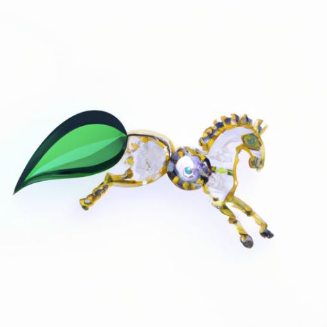 brosche stilvolle grüne kristall glas pin pin broschen Neue blatt pferd auge strass