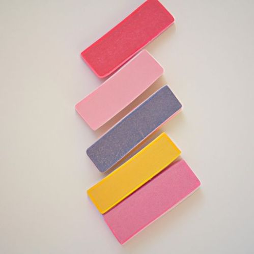 Blocos Esponja Colorida Esmalte Lixar Mini Tampão de Unhas Descartáveis ​​Tiras de Tampão Ferramentas de Manicure Mini Lima de Unhas Dupla Face