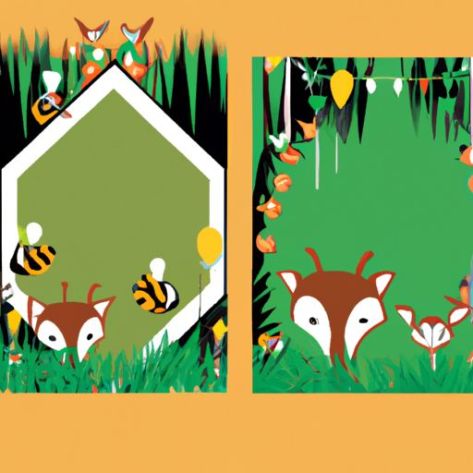 Booth Frame Backdrop For Birthday cake smash Forest Animal Party Decorations Huiran Woodland Happy Birthday Paper Photo