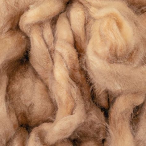 laine lavée marron laine de mouton peignée en fibres de polyester pour feutre. 2022, NOUVEAU, 27-28mic Lumière naturelle