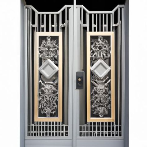 Puerta exterior de acero para apartamento, puerta principal de acero doble, diseño de puerta de acero inoxidable, fabricante de China 2020